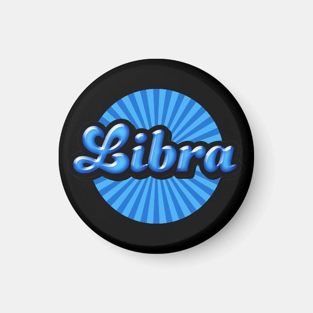 Íman Retro Zodiac Libra (Frente)