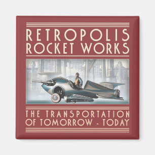 Íman Retropolis Rocket trabalha o ímã quadrado