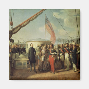 Íman Reunião b/w Louis-Philippe e rainha Victoria