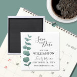 Íman Reunião da Família Eucalyptus Salvar a Data<br><div class="desc">Informe a sua família sobre a data para a próxima Reunião Familiar com esta imã salve a data na moda. Ele apresenta uma simples aquarela de eucalipto com tipografia elegante. Facilmente personalizável. Use a Ferramenta Design para alterar o tamanho, o estilo ou a cor do texto. Porque nós criamos a...</div>