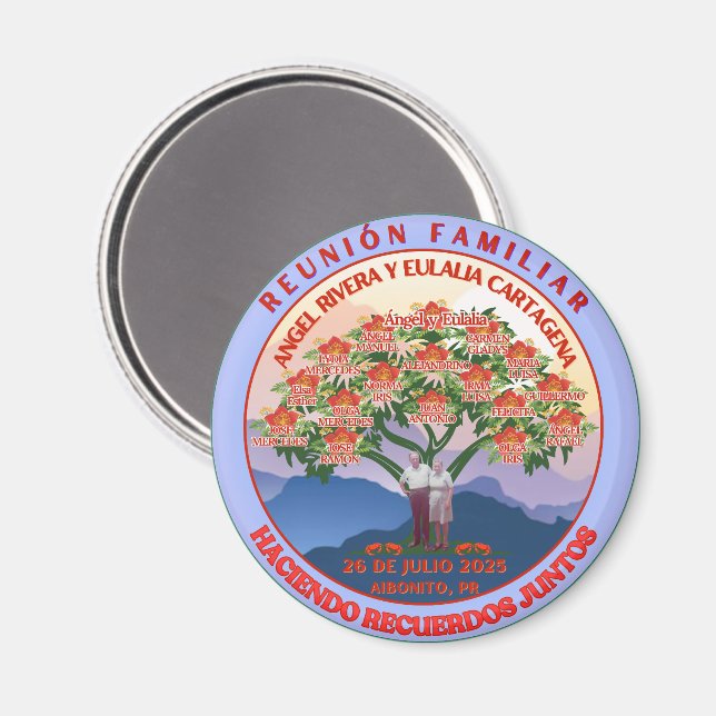 Íman Reunião da família Magnet (Front/Back)