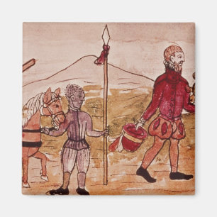 Íman Reunião de Hernando Cortes e de Montezuma