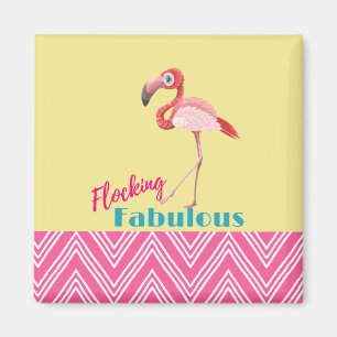 Íman Reunindo a tipografia fabulosa com flamingo