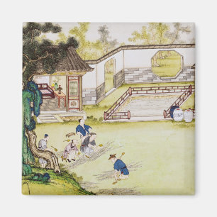 Íman Reunindo bambu para fazer papel