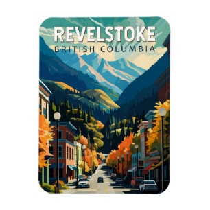Íman Revelstoke Canada Viagem Art Vintage