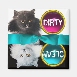 ÍMAN REVESTIMENTO DE GATOS PRETOS E BRANCOS