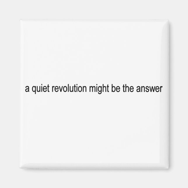 Íman Revolução silenciosa (Frente)