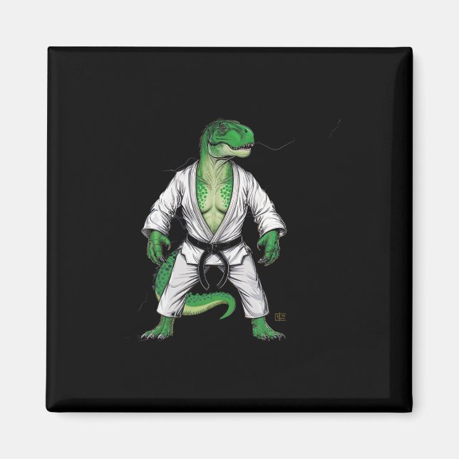 Íman Rex Martial Arts Dinossaur Judo Jiu-jitsu Karate (Frente)