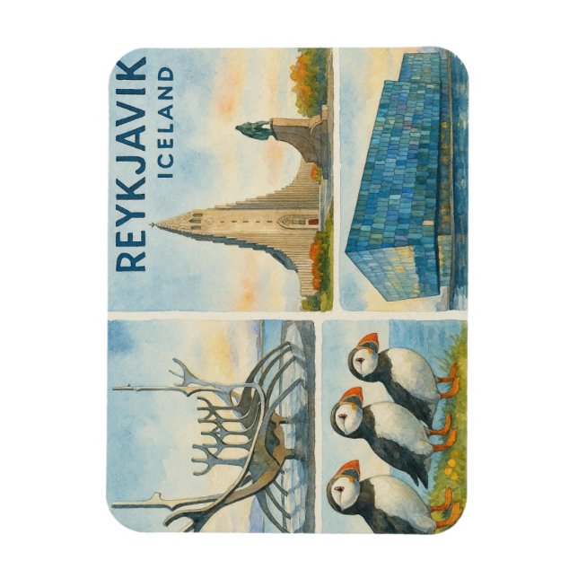 Íman Reykjavik Islândia multivisual (Vertical)