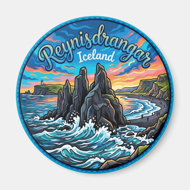 Íman Reynisdrangar Islândia (Frente)