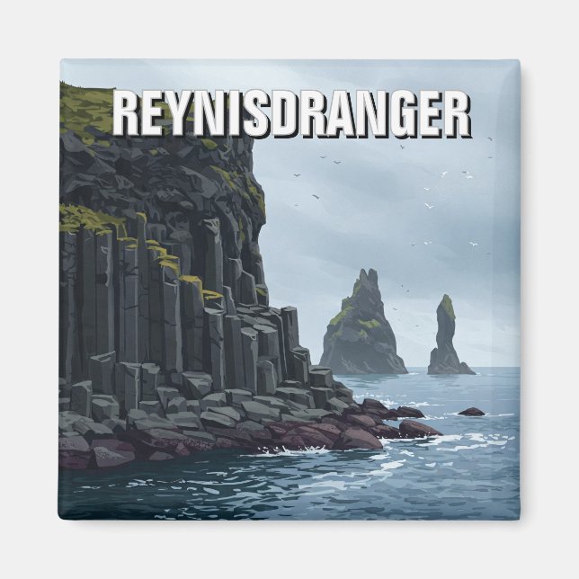 Íman Reynisdrangar Islândia Viagem (Frente)