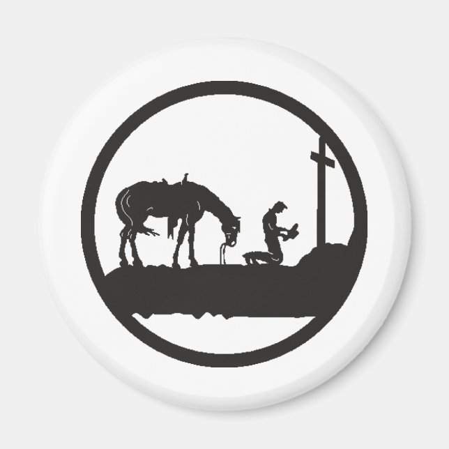 Íman rezando cowboy (Frente)