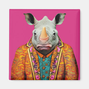 Íman Rhino em Fatos Funky Fashion Arte Rosa