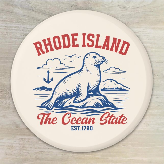 Íman Rhode Island Beach Vibes Gift Idea (Criador carregado)