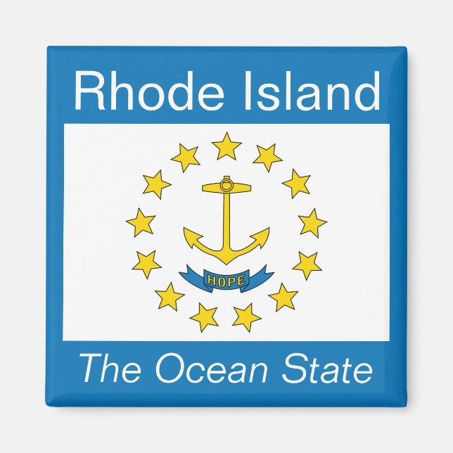 Íman Rhode Island Flag Magnet (Frente)