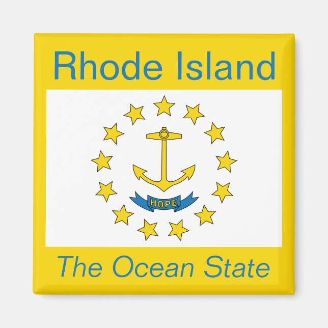 Íman Rhode Island Flag Magnet (Frente)