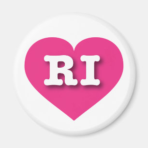 Íman Rhode Island Hot Pink Heart - Big Love