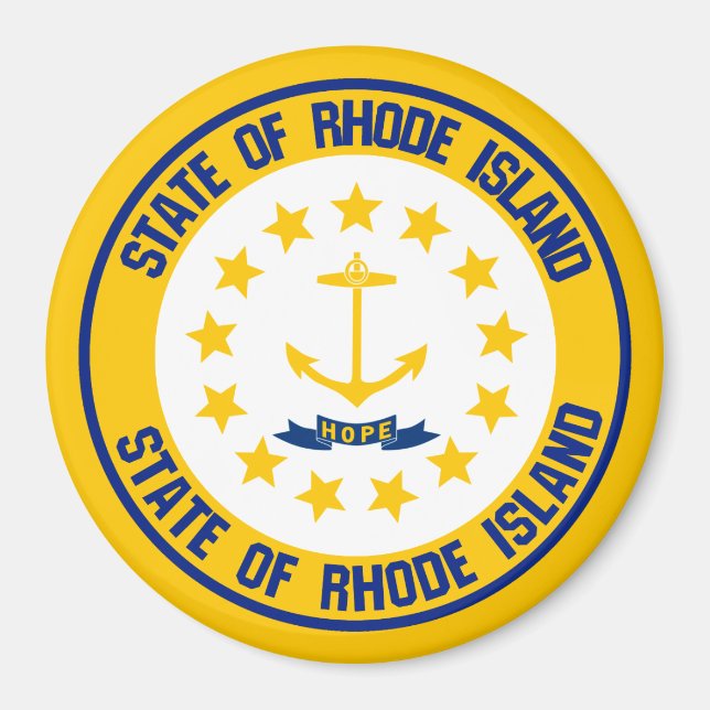 Íman Rhode Island Round Emblem (Frente)
