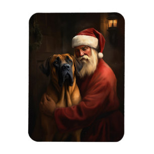 Íman Rhodesian Ridgeback Papai Noel Natal Festivo