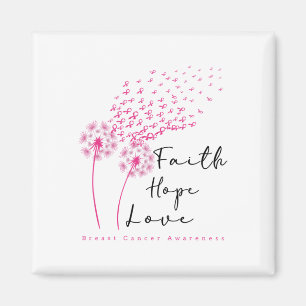 Íman Ribbon Dandelion Faith Hope Ama Cancer