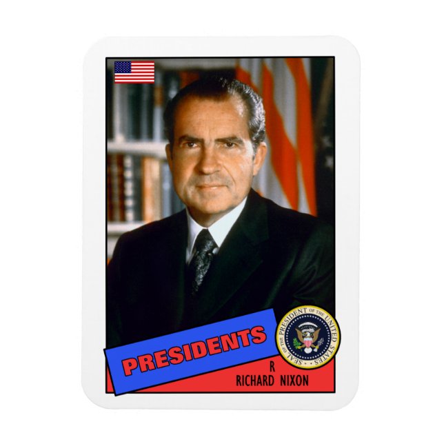 Íman Richard Nixon Baseball Card (Vertical)