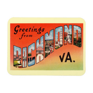 Íman Richmond Virginia Large - Letra Greeting Vintage