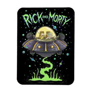 Íman RICK AND MORTY™ Illustrated Space Flight Graphic