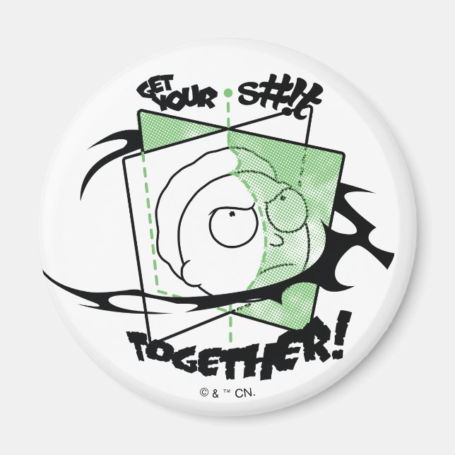 Íman RICK AND MORTY™ | Ponha Sua Vida Em Ordem! (Frente)