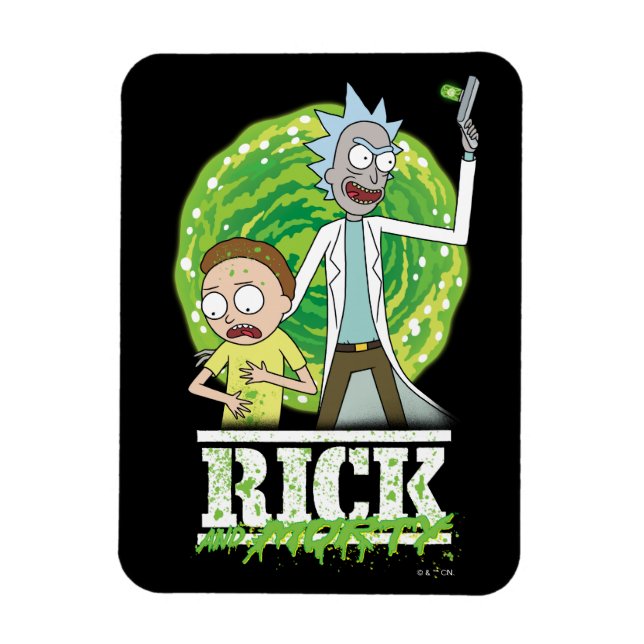 Íman RICK AND MORTY™ | Salpico Verde (Vertical)