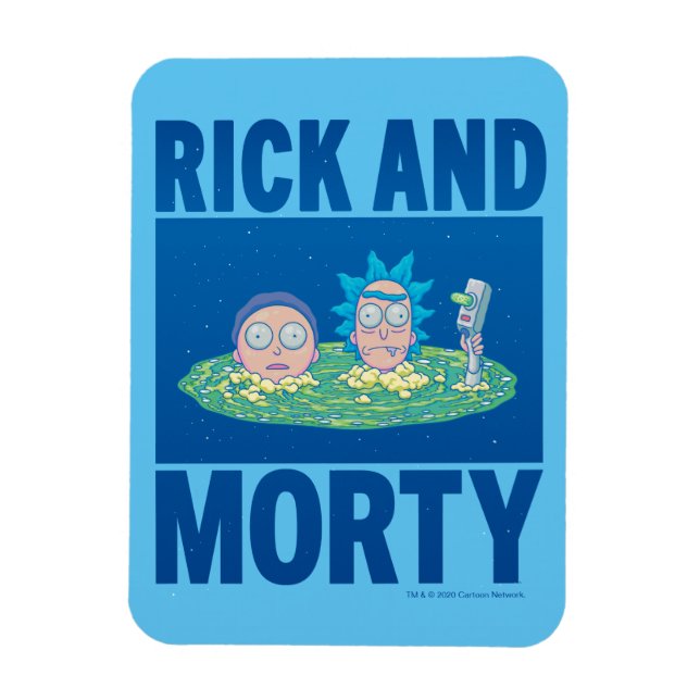 Íman RICK E MORTY™ | Pequim Através Do Portal (Vertical)
