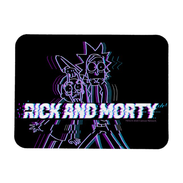 Íman RICK E MORTY™ | Rick E Morty Com Perturbações (Horizontal)