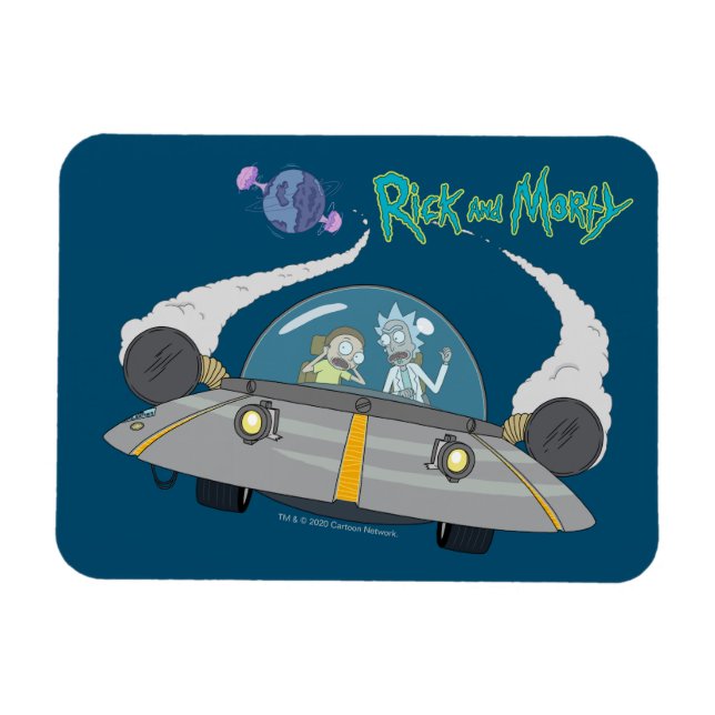 Íman RICK E MORTY™ | Voo A Bordo Espacial (Horizontal)