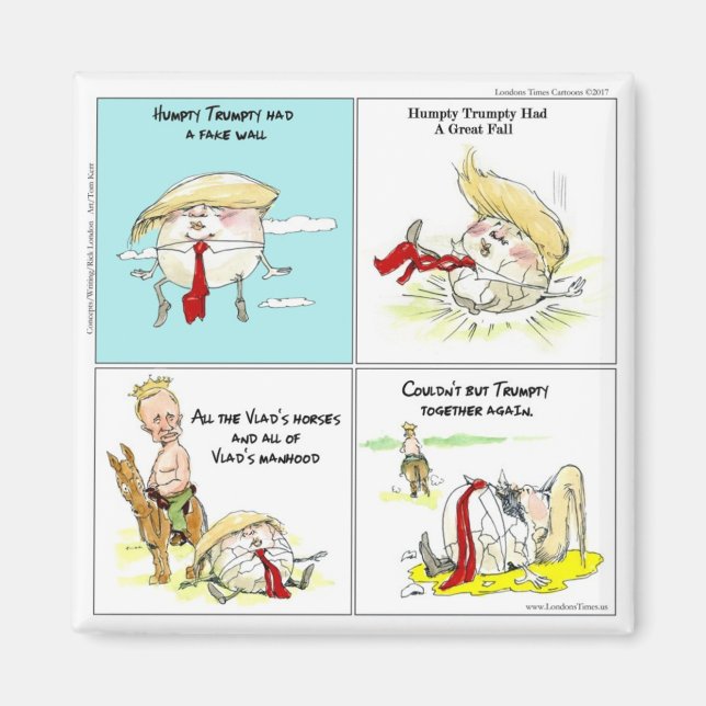 Íman Rick London "Trumpty Dumpty" Engraçado Trump Gift (Frente)