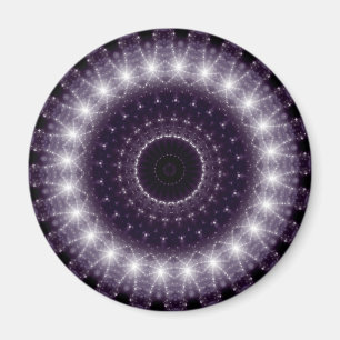 Íman Rico Delicar Lace redondo preto e branco