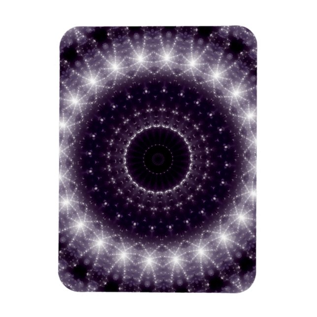 Íman Rico Delicar Lace redondo preto e branco (Vertical)