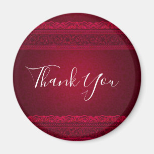 Íman Rico E Na moda De Fundo Vermelho Elegante Obrigado