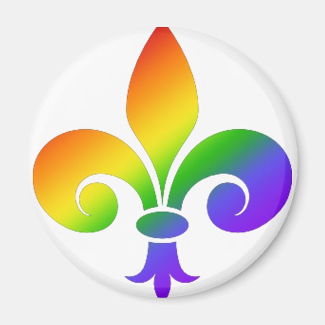 Íman Rico Rainbow Fleur de Lis (Frente)