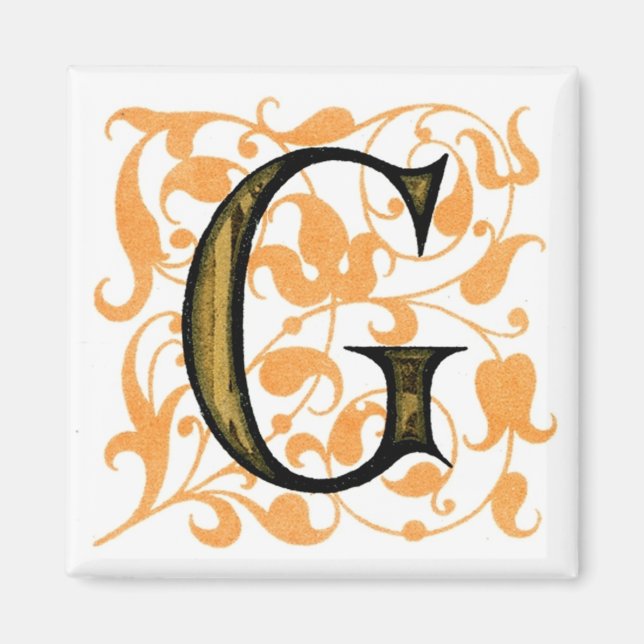 Íman Rico Vintage - Letra "G" - Magnet (Frente)