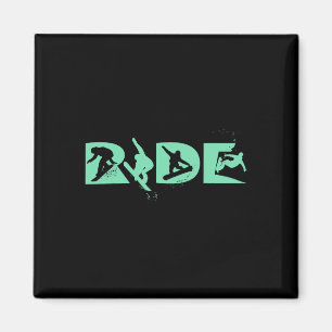Íman Ride Snowboard Engraçado Snowboard Snowboarder Gif