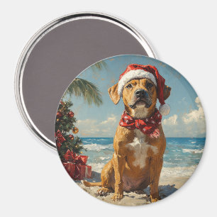 Íman Ridgeback Dog Christmas Vintage Beach