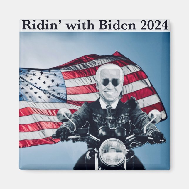 Íman Ridin’ com Biden 2024 Magnet (Frente)