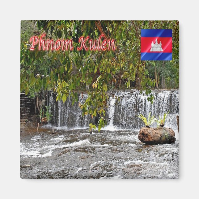 Íman Rif. KH Cambodja - Cascata em Phnom Kulen (Frente)
