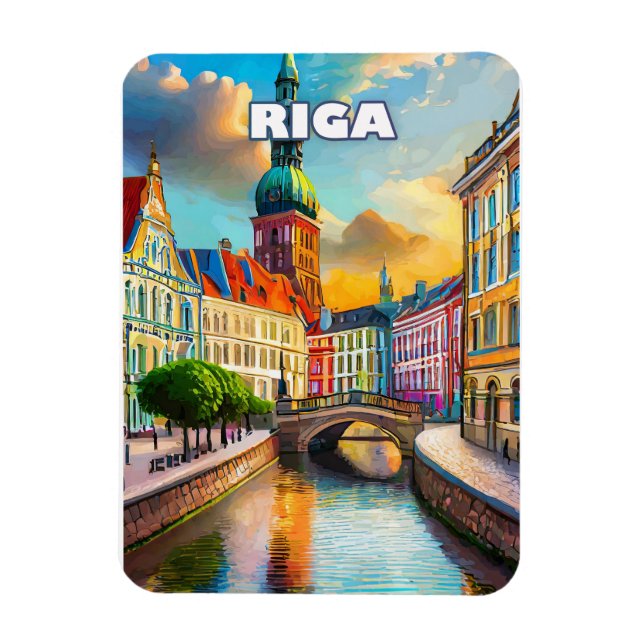 Íman Riga, perle de la Baltique, aux mille couleurs (Vertical)