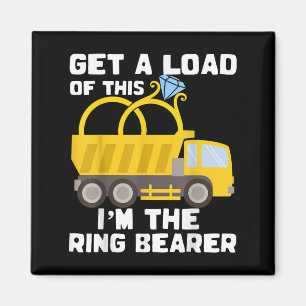 Íman Ring Bearer Camisa Engraçado Casamento De Truck Bo