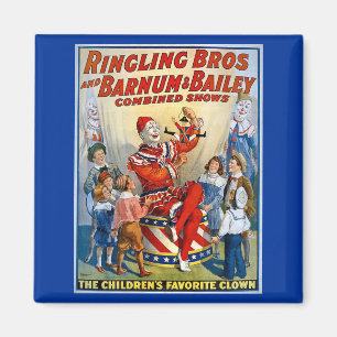 Íman Ringling Brothers & Barnum & Bailey Vintage Clowe