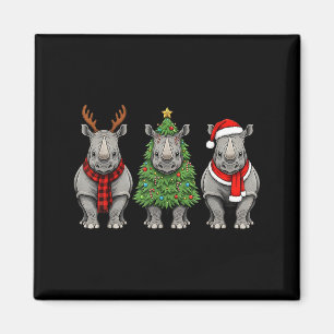 Íman Rinoceronte Natal Retro Papai Noel Rena Safari Ani