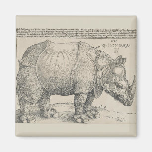 Íman Rinoceronte, Woodcut por Albrecht Durer