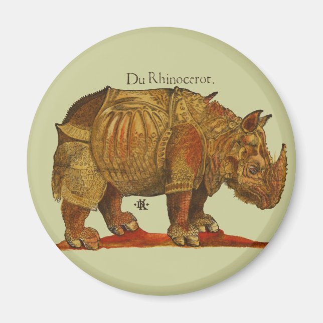 Íman Rinocerontes Rinocerontes de Vintage Rhino Durer A (Frente)