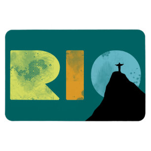 Íman RIO Brasil com montanha de Corcovado