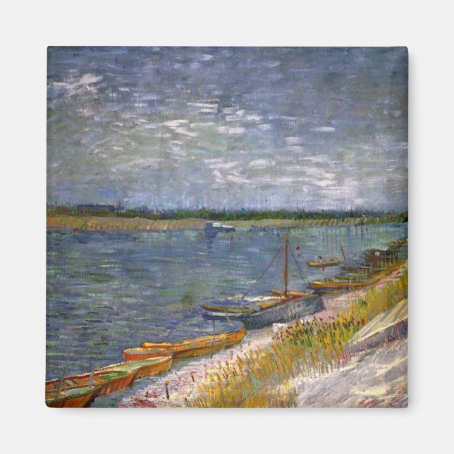 Íman Rio com Barcos a Remo por Vincent van Gogh (Frente)